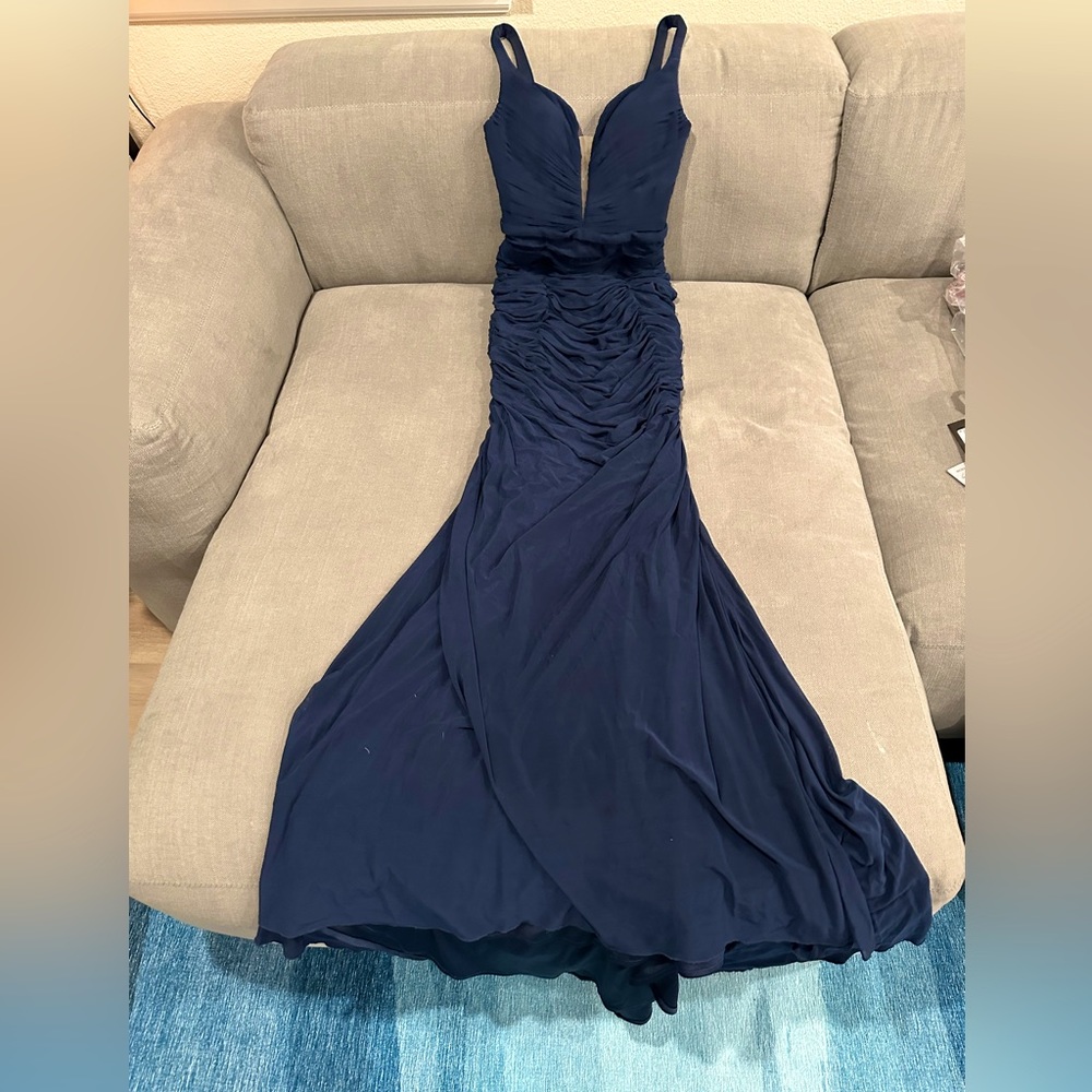 Gorgeous sexy designer gown! Train in back Never worn Perfect condition Stretch